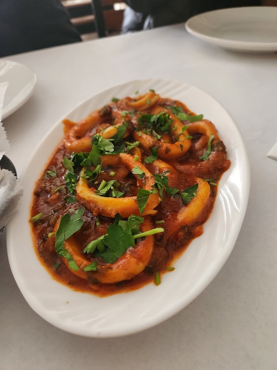 Calamari with Tomato Sauce with Tomato Sauce